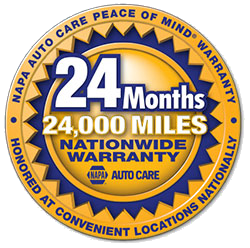 24 month/24,000 mile NAPA Auto Care warranty
