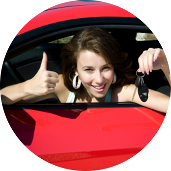 Girl smiling in used car in Spring Hill, KS